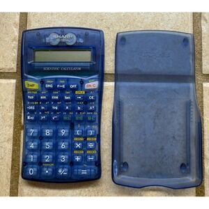 Sharp EL-501W Scientific Translucent Blue Calculator WORKS!